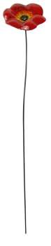 Preview: Zauberhafter Gartenstecker Glasblume rot - ca. 100 cm - Gartendekoration